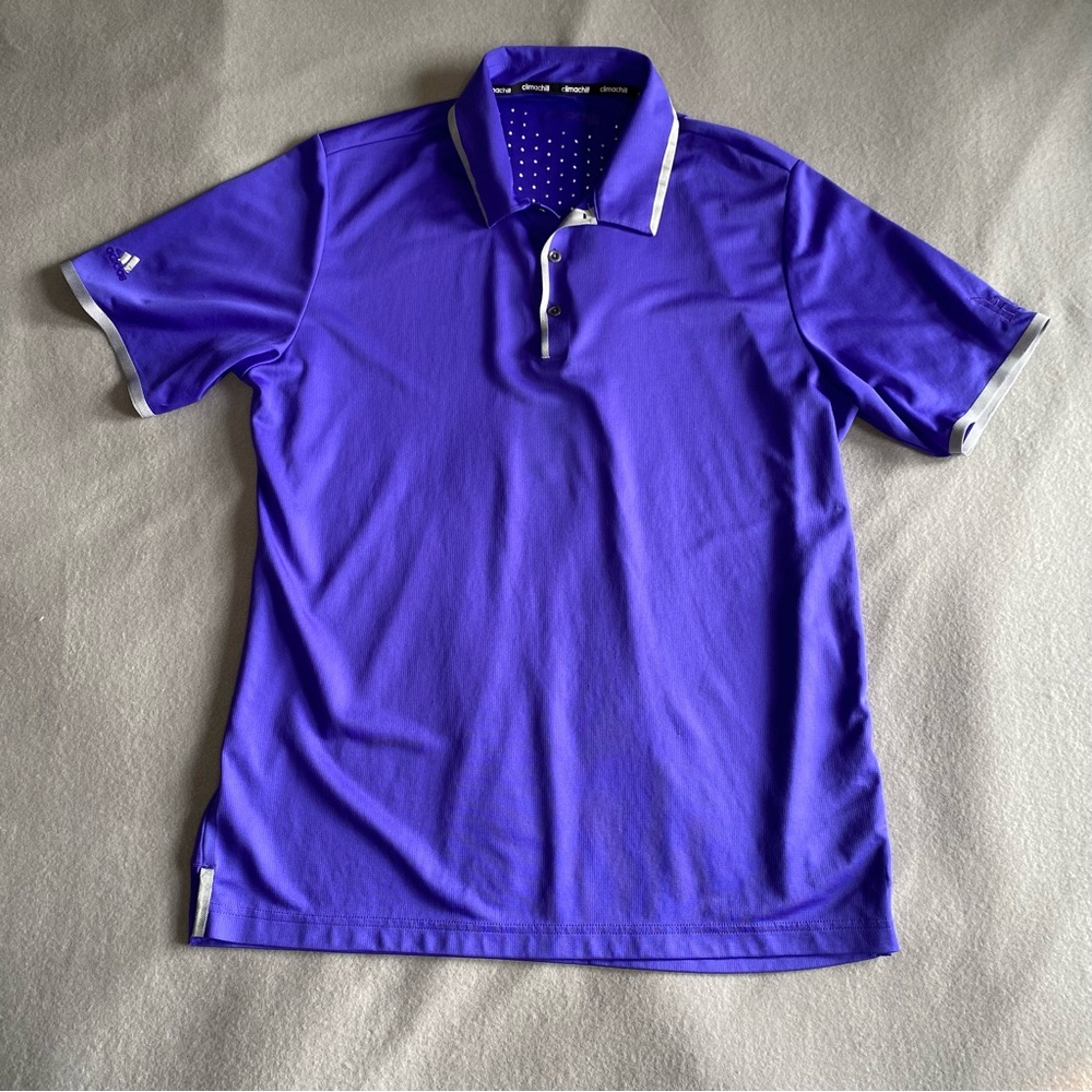 Adidas Golf Polo Climachill Purple Men’s Size Medium/Large